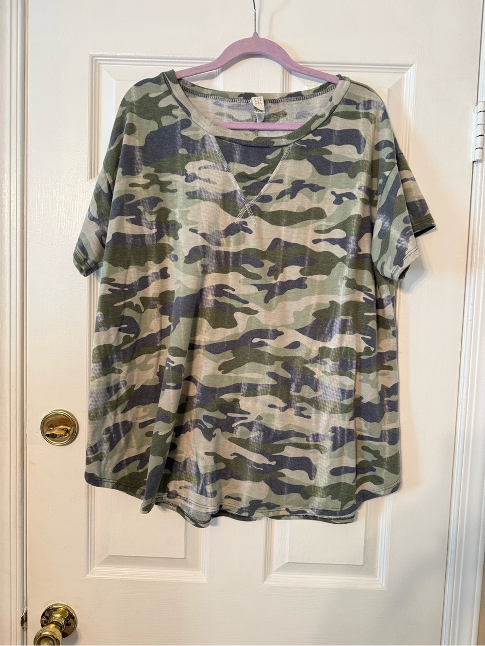 Relaxed Camo Short Sleeve Tee - Olive Green